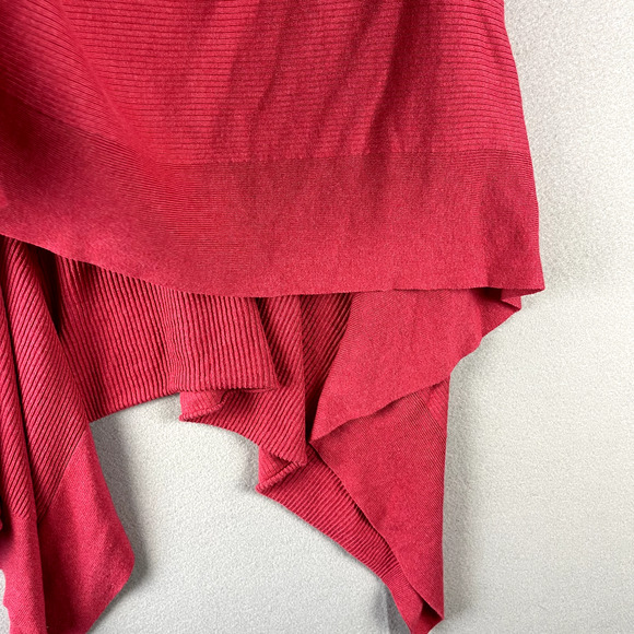 J Jill Cape Wrap Shawl Womens One Size Pink Cotton Blend Knit Colorful Casual - Picture 7 of 12